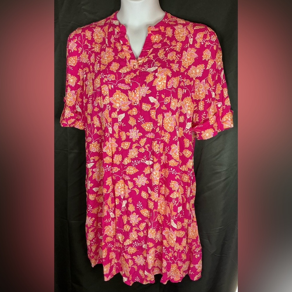 Kim Rogers Pink and Orange Floral Dress